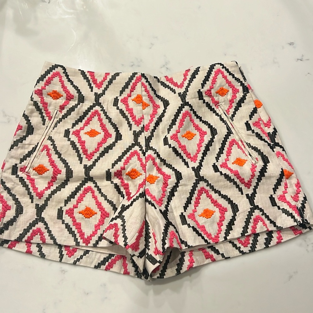 LOFT Riviera Shorts in Linen Aztec